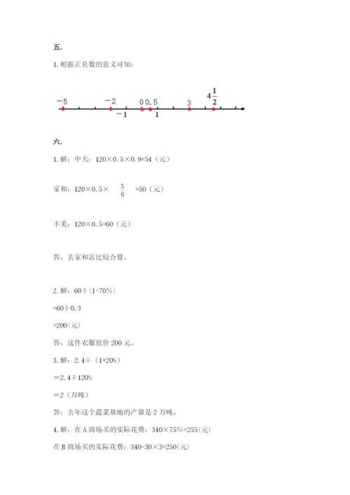人教版六年级数学下学期期末测试题附完整答案（全优）.docx