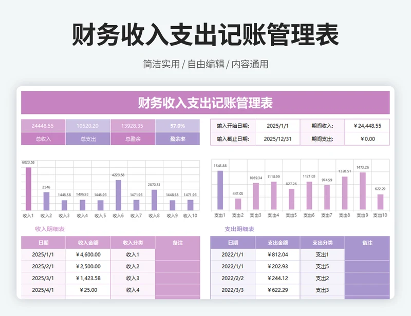 财务收支记账管理系统
