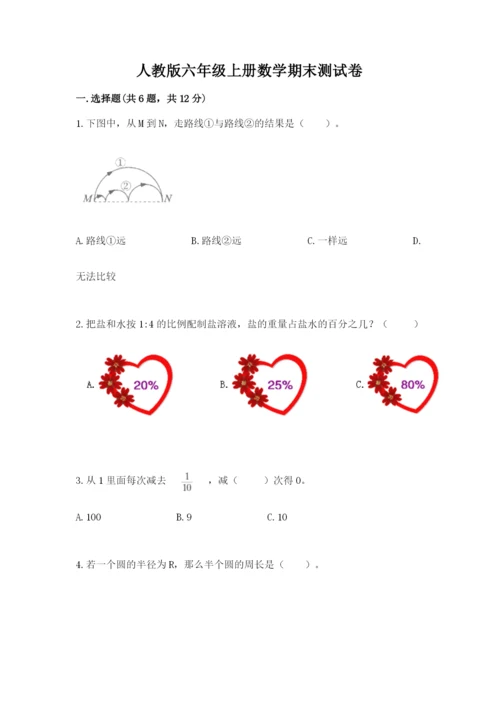 人教版六年级上册数学期末测试卷（预热题）word版.docx