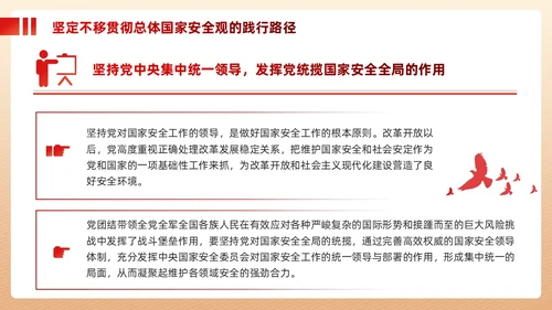 红色政党总体国家安全观主题教育党建PPT
