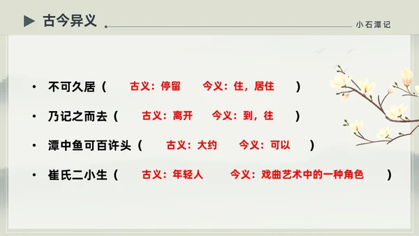 水墨简约中国风八年级语文小石潭记PPT课件