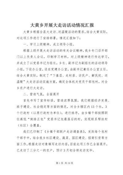 大黄乡开展大走访活动情况汇报_1.docx