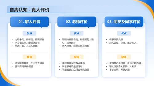 蓝色商务风大学生职业生涯规划PPT模板