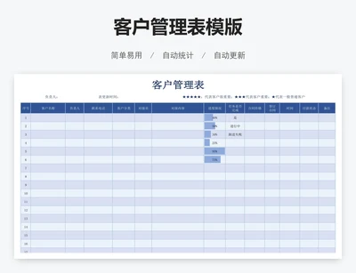 客户管理表模版