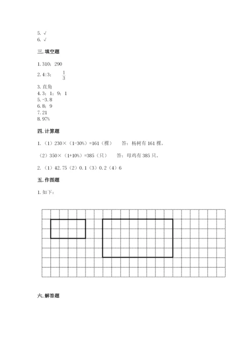 青州市六年级下册数学期末测试卷1套.docx