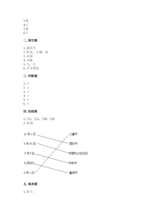 部编版二年级上册道德与法治 期末测试卷及完整答案（名师系列）.docx