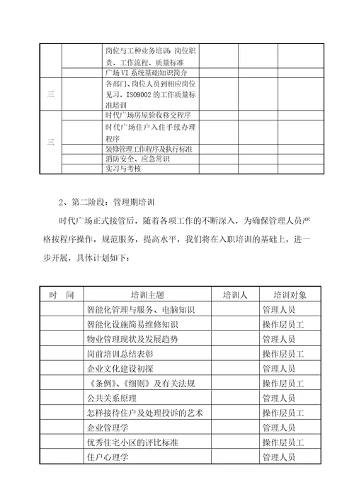 永康中兴广场物业管理方案