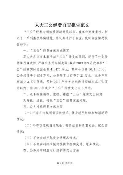 人大三公经费自查报告范文.docx