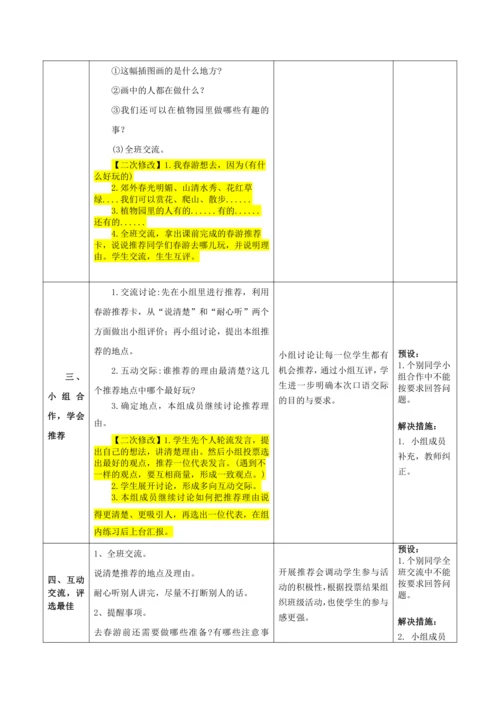 口语交际：春游去哪儿玩儿