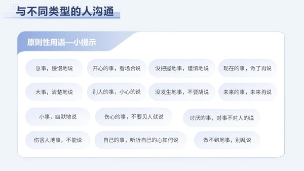 蓝色简约励志客户沟通技巧总结汇报ppt模版