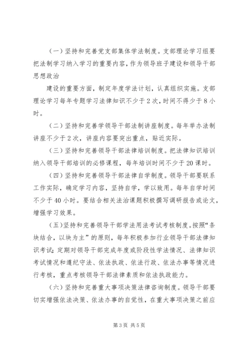 领导干部学法用法工作方案.docx