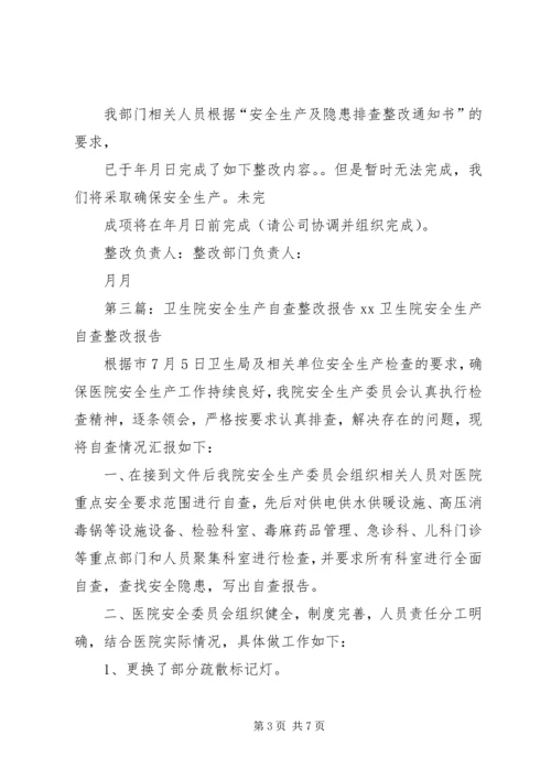 大路坝卫生院安全生产隐患整改报告2专题.docx