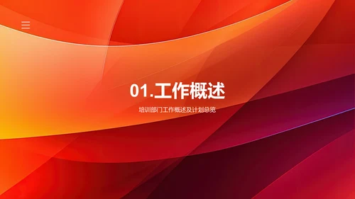 红色商务现代简约培训部门年度工作总结PPT模板