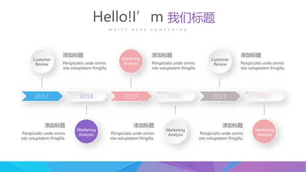 炫彩时尚微立体述职报告工作总结商务通用PPT动态模板