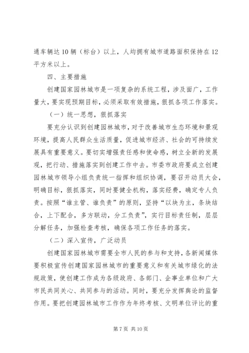 关于创建国家园林城市实施意见 (7).docx