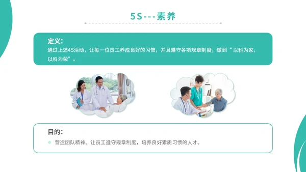 简约商务实图医院医疗医生护士7s病房成果汇报教学模板管理