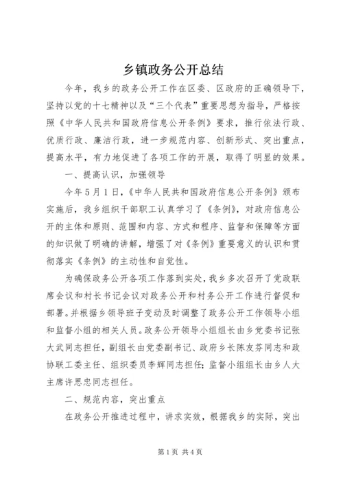 乡镇政务公开总结_1.docx