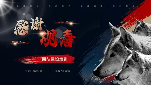 蓝色简约商务风如何打造狼性团队企业培训PPT模板团队建设