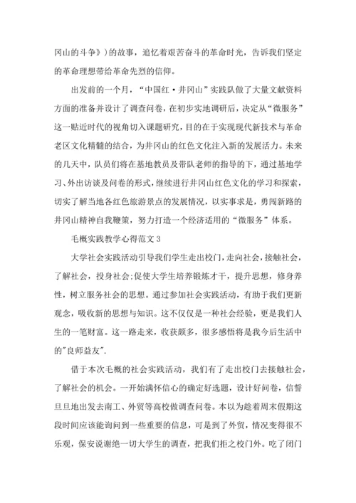 毛概实践教学心得范文五篇.docx