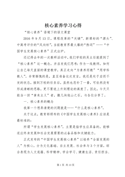 核心素养学习心得 (4).docx