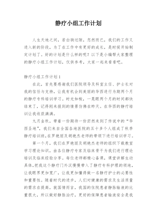 静疗小组工作计划.docx