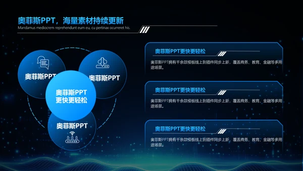 科技风蓝色咨询报告PPT