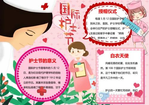 国际护士节word小报