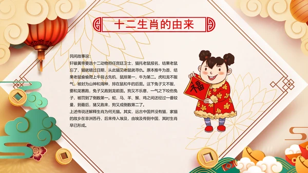 新年春节习俗民俗传统文化PPT模板
