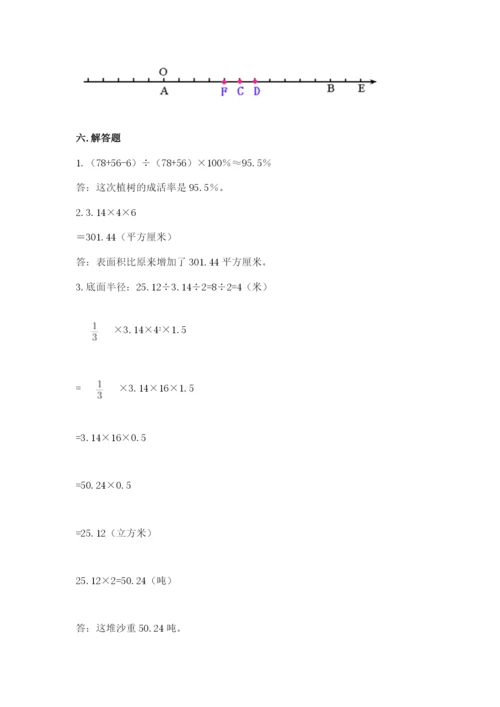 嵊州市六年级下册数学期末测试卷word版.docx