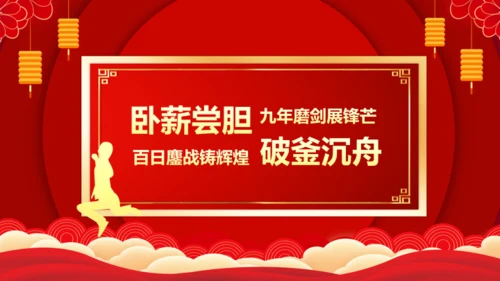 冲刺中考为高中而战通用PPT模板