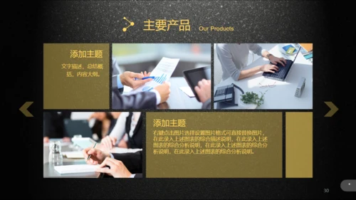 黑色质感企业产品介绍宣传通用PPT模板
