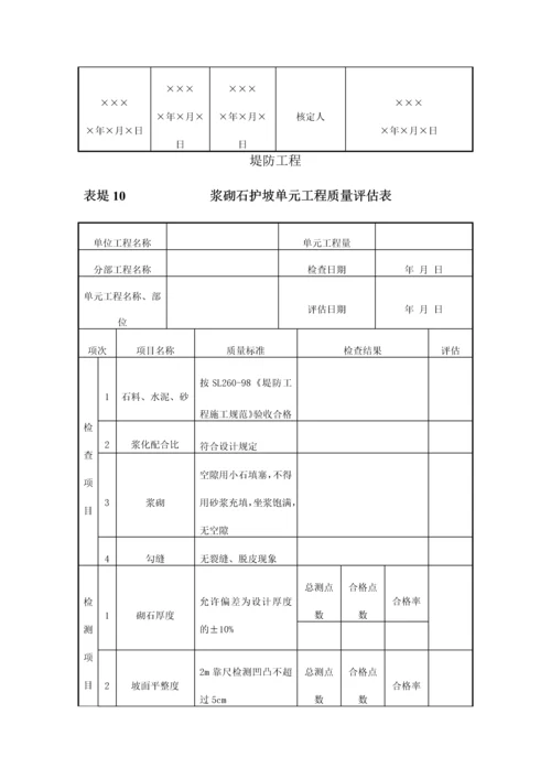 干砌石护坡单元工程质量评定表.docx