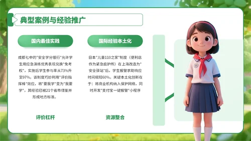 绿色卡通风学生安全教育宣传教育PPT
