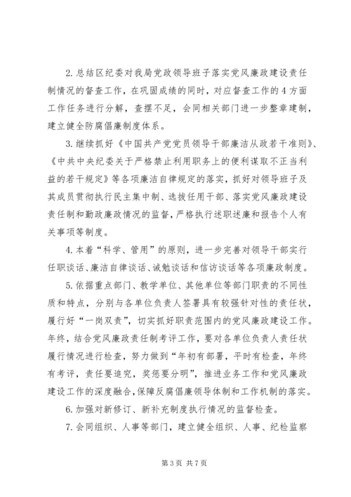 教育系统党风廉政建设工作计划.docx