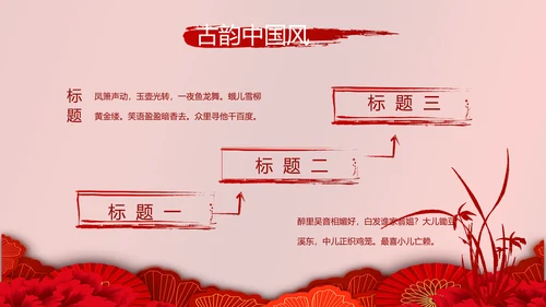 红色喜庆中国传统婚礼文化动态PPT模板