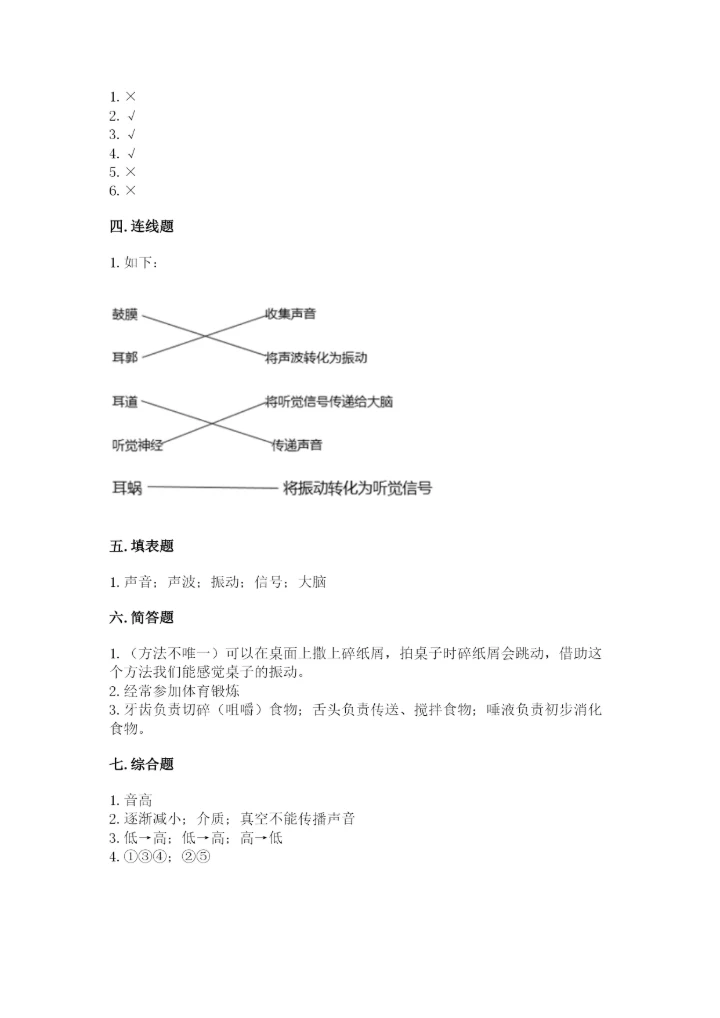教科版四年级上册科学期末测试卷有解析答案.docx