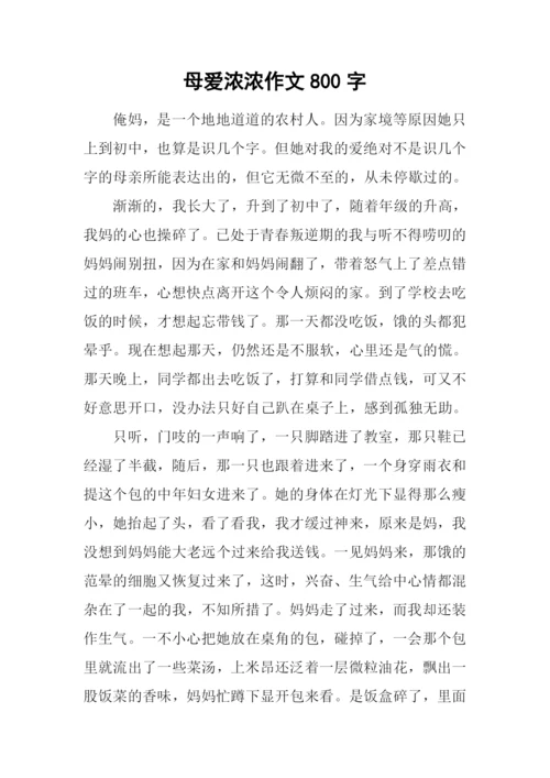 母爱浓浓作文800字.docx