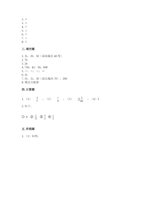 人教版六年级上册数学期中考试试卷含答案【能力提升】.docx