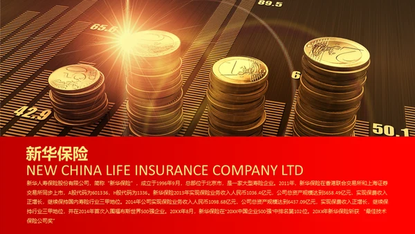 金融理财新华保险公司介绍通用PPT模板