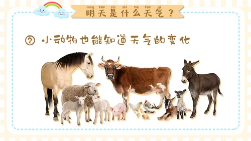 谈黄色卡通手绘插画风幼儿园认识天气PPT