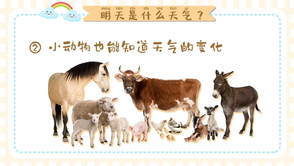 谈黄色卡通手绘插画风幼儿园认识天气PPT