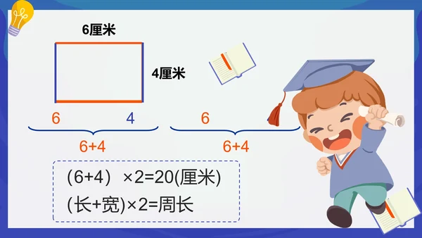 人教版数学三年级长方形和正方形的周长课件PPT模板