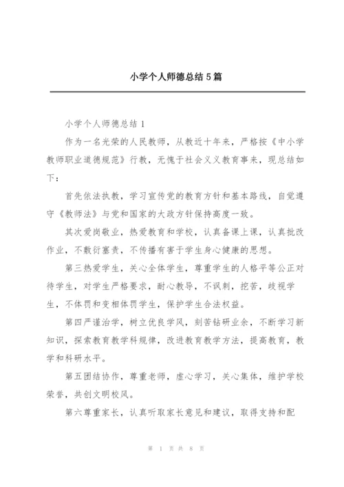 小学个人师德总结5篇.docx