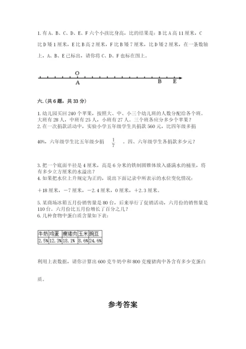 人教版六年级数学下学期期末测试题精华版.docx