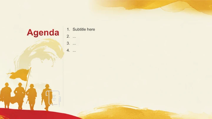 红色党政风长征纪念日主题教育PPT主题