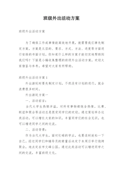 班级外出活动方案.docx