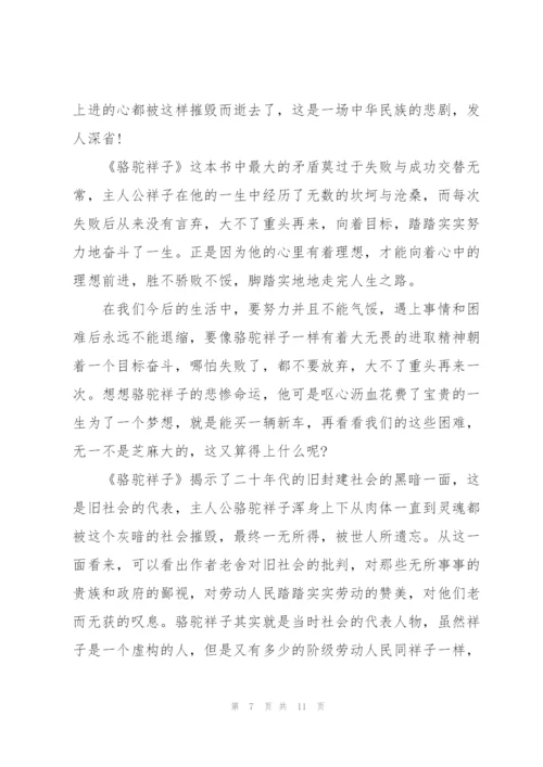 骆驼祥子个人读书心得500字范文5篇.docx