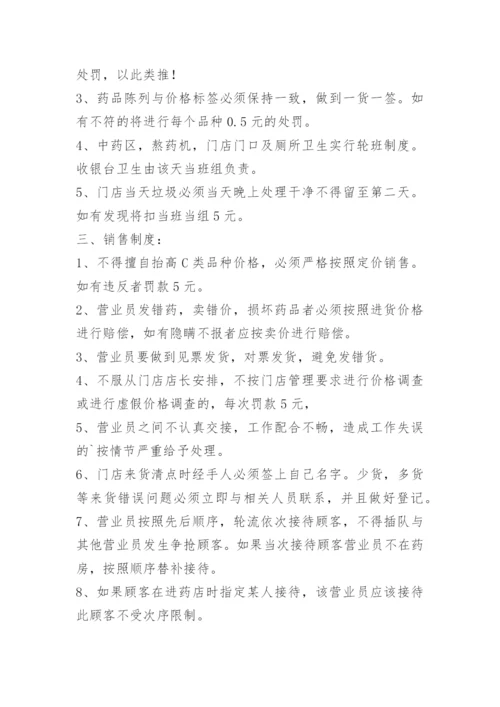 药房管理规章制度目录.docx