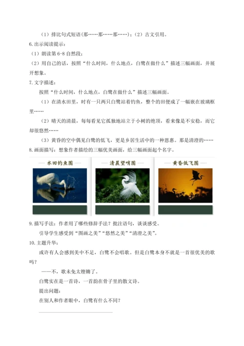 【课堂无忧】1.白鹭 任务型教学（第2课时）（教案）