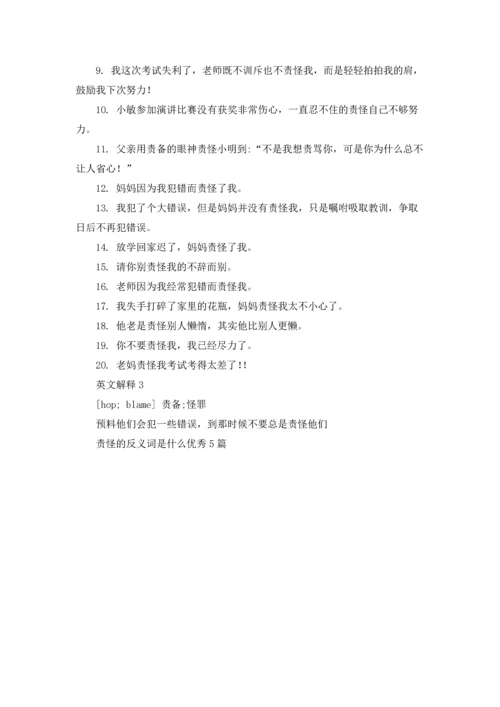 责怪的反义词是什么优秀5篇.docx